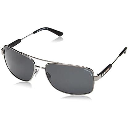 burberry sunglasses be 3074 100387 gunmetal 63mm|BURBERRY Sunglasses BE 3074 100387 Gunmetal .